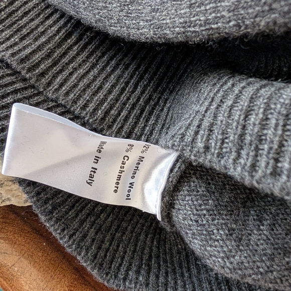 Ledbury Men's Charcoal Zip-Neck Sweater - Picture 4 of 4